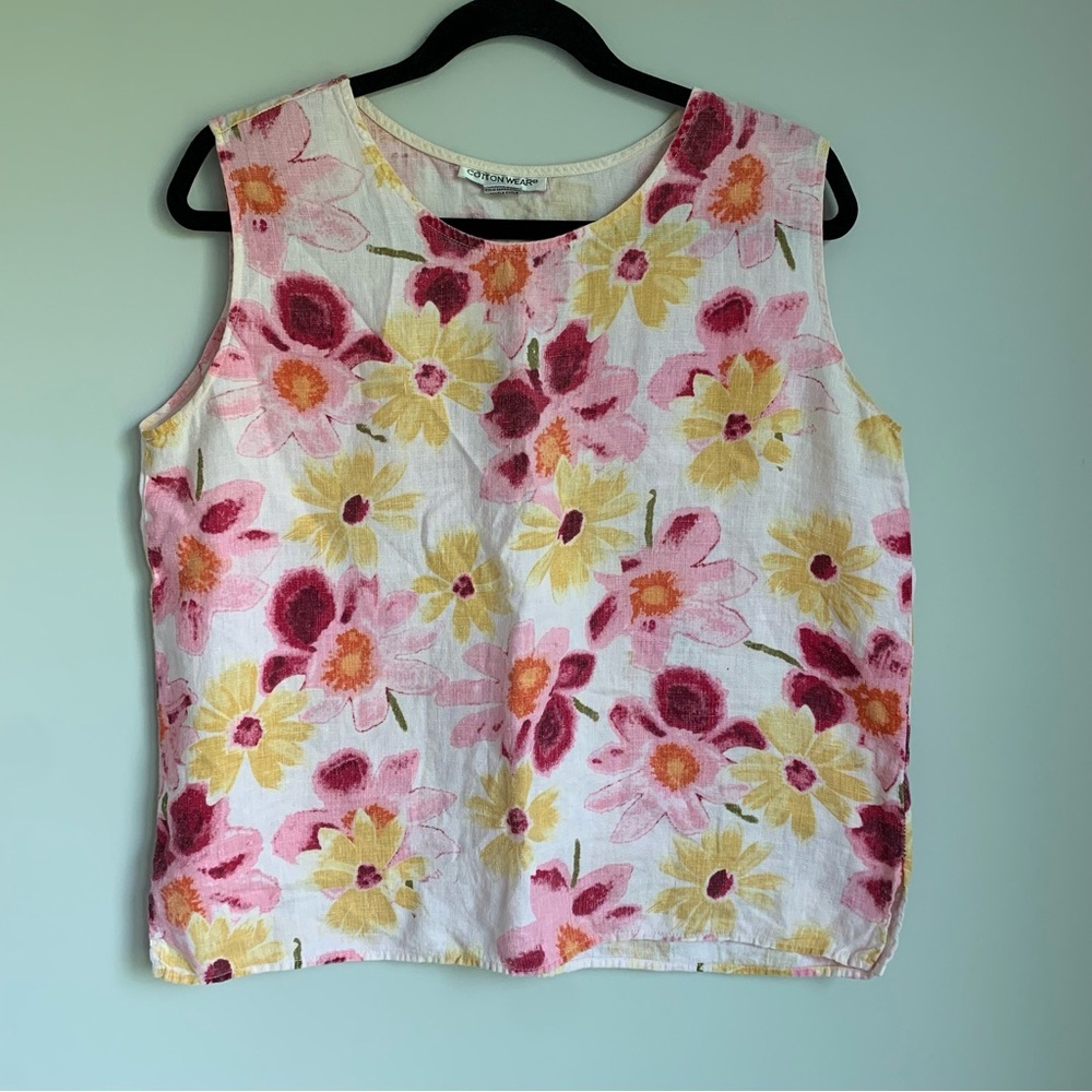 Cotton Wear Sleeveless Floral Top